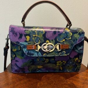 Patricia Nash  satchel  Crossbody bag NWOT Watercolor floral design  Multicolor